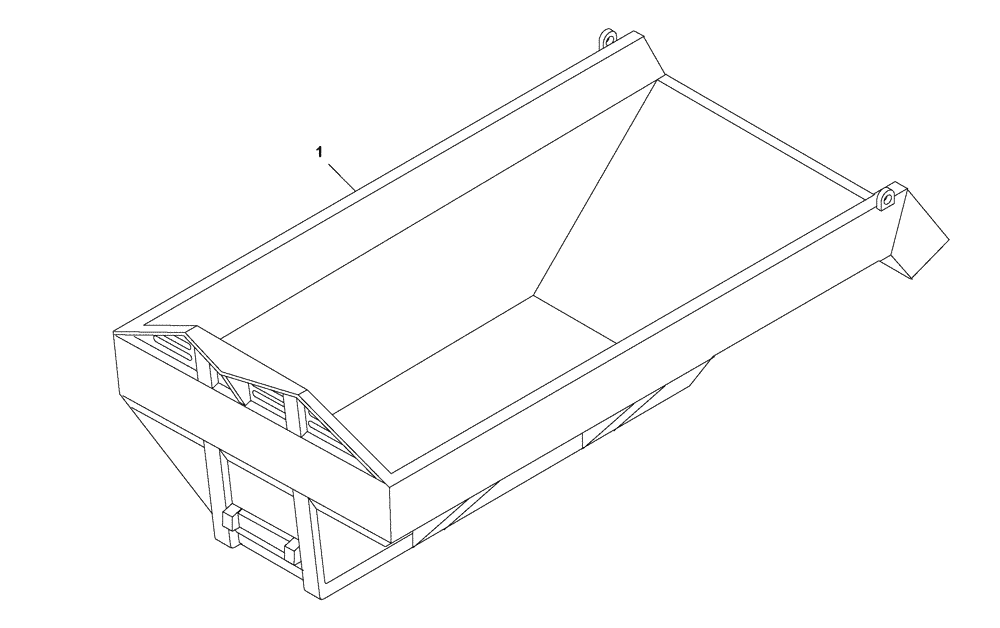 Схема запчастей Case 327B - (72A00000739[001]) - DUMP BODIES, STANDARD & ROCK (89500419011) (89500421621) (09) - Implement / Hydraulics / Frame / Brakes