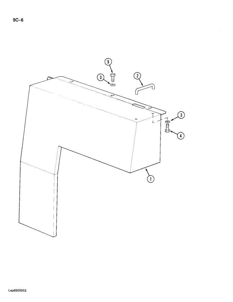 Схема запчастей Case 688 - (9C-6) - VALVE PANEL COVER (09) - CHASSIS