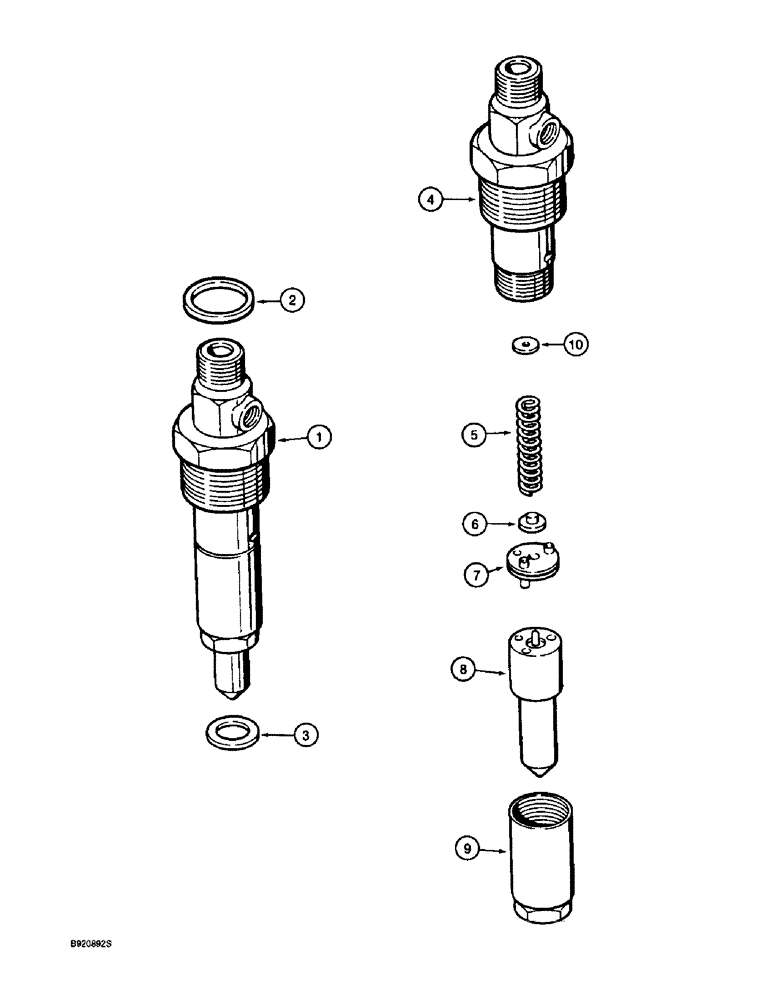 Схема запчастей Case 9030B - (3-28) - FUEL INJECTION NOZZLE, 6T-590 EMISSIONS CERTIFIED ENGINE, P.I.N. DAC03#2001 AND AFTER (03) - FUEL SYSTEM