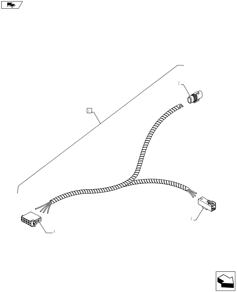 Схема запчастей Case 721F - (35.108.04) - LOADER CONTROL, FNR SWITCH HARNESS (35) - HYDRAULIC SYSTEMS