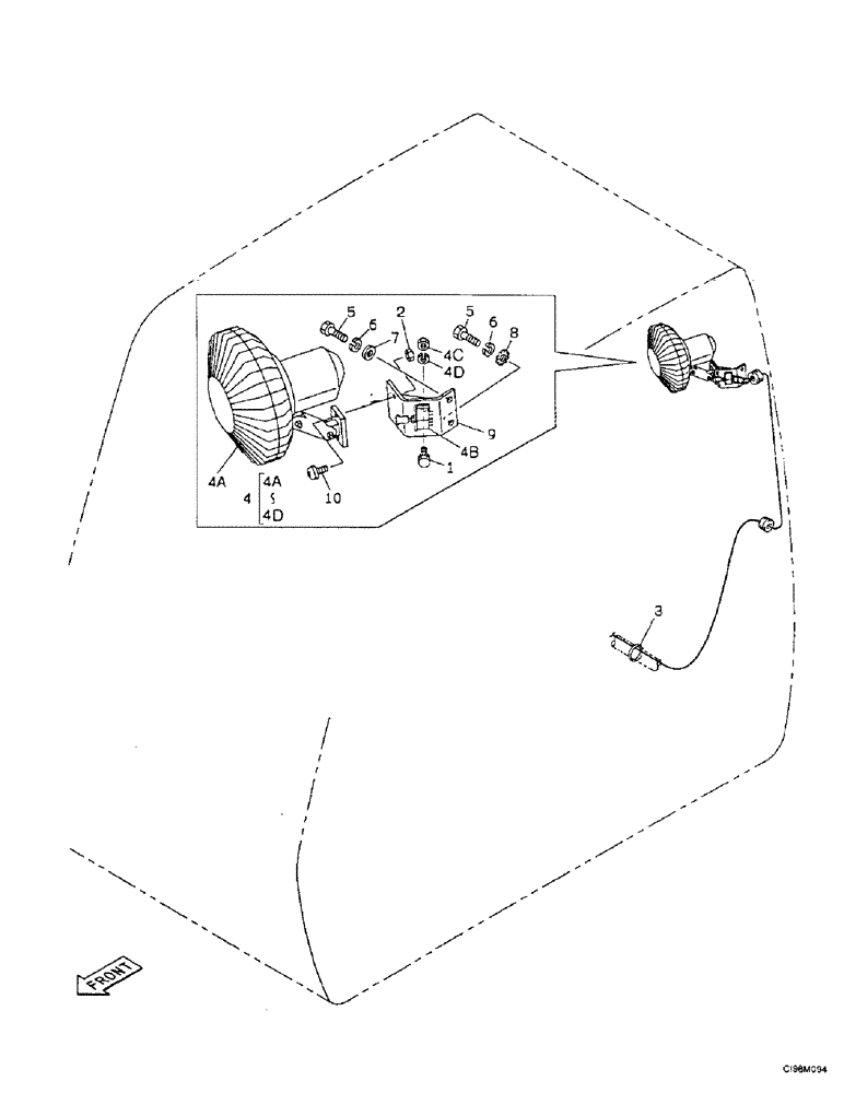 Схема запчастей Case 9007B - (4-26) - VENTILATOR (04) - ELECTRICAL SYSTEMS