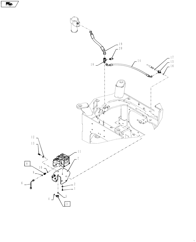 Схема запчастей Case 521F - (41.910.02) - JOYSTICK STEERING WITH AUXILIARY STEERING (41) - STEERING