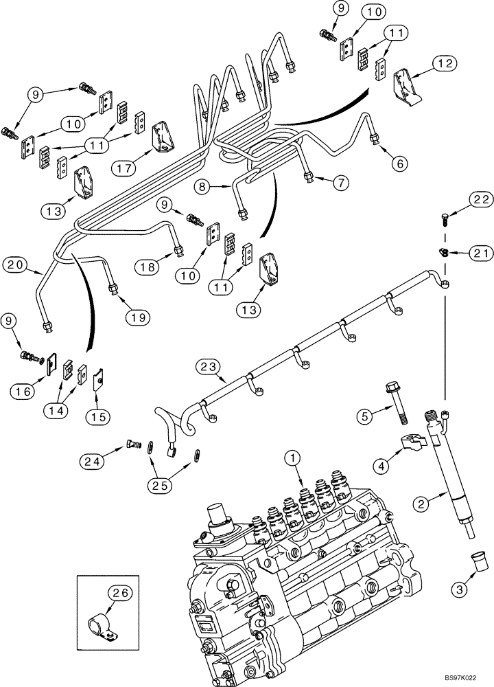 Схема запчастей Case 821C - (03-05) - FUEL INJECTION SYSTEM (03) - FUEL SYSTEM