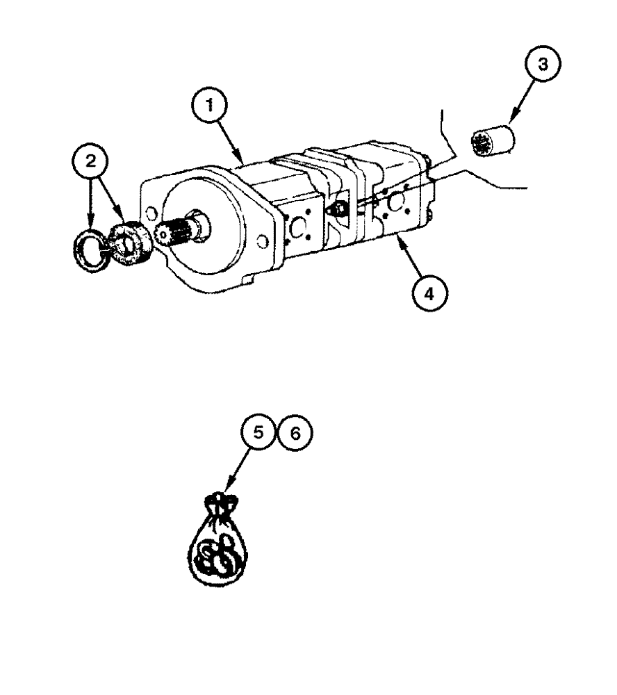 Схема запчастей Case 865 DHP - (8-068) - BRAKE AND STEERING - HYDRAULIC PUMP (AXLE CLARK) (08) - HYDRAULICS