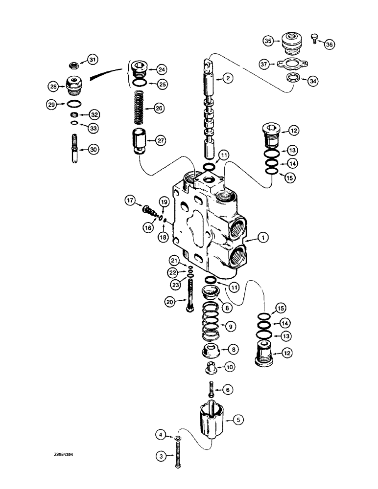 Схема запчастей Case 1150E - (8-128) - DOZER TILT, TILT/PITCH AND ANGLE SECTIONS (08) - HYDRAULICS