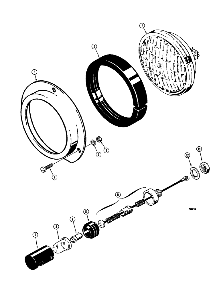 Схема запчастей Case 350B - (072) - LAMPS (06) - ELECTRICAL SYSTEMS