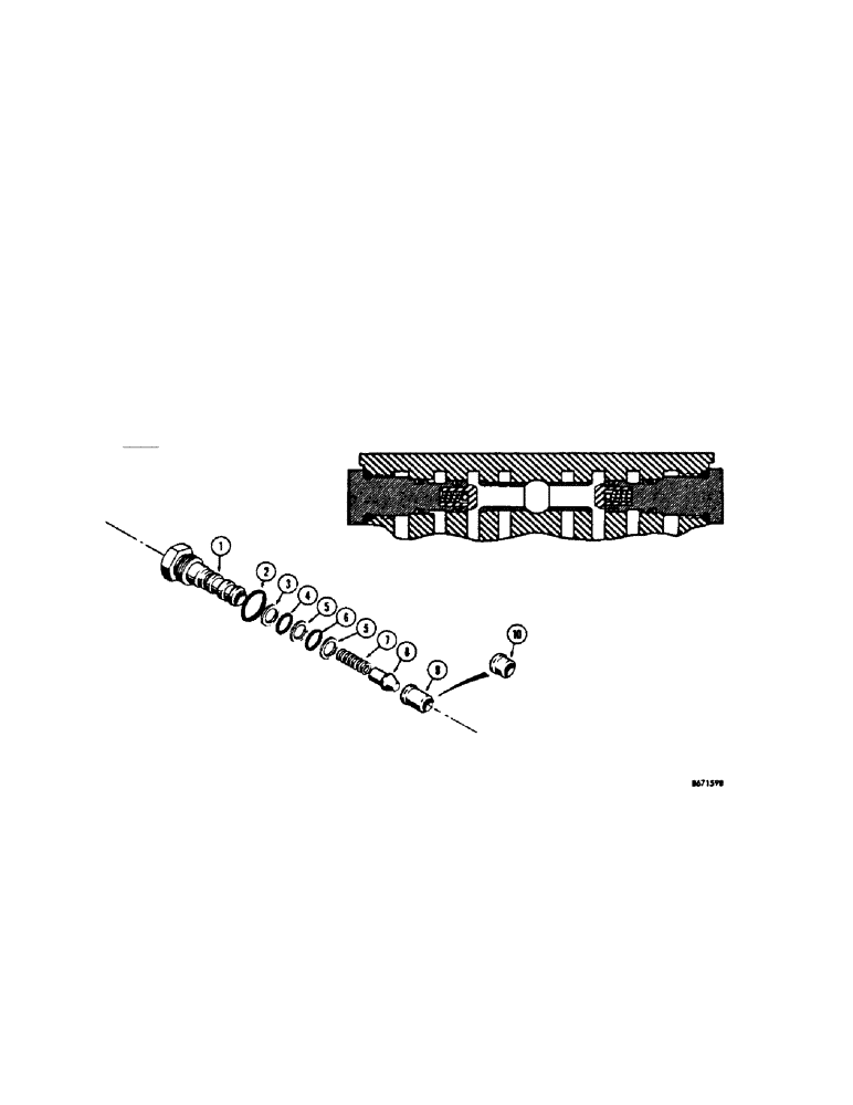 Схема запчастей Case 310G - (268[2]) - CHECK VALVE (07) - HYDRAULIC SYSTEM