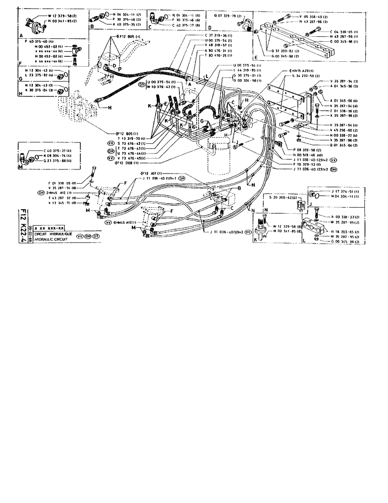 Схема запчастей Case 90BCL - (210) - HYDRAULIC CIRCUIT (07) - HYDRAULIC SYSTEM