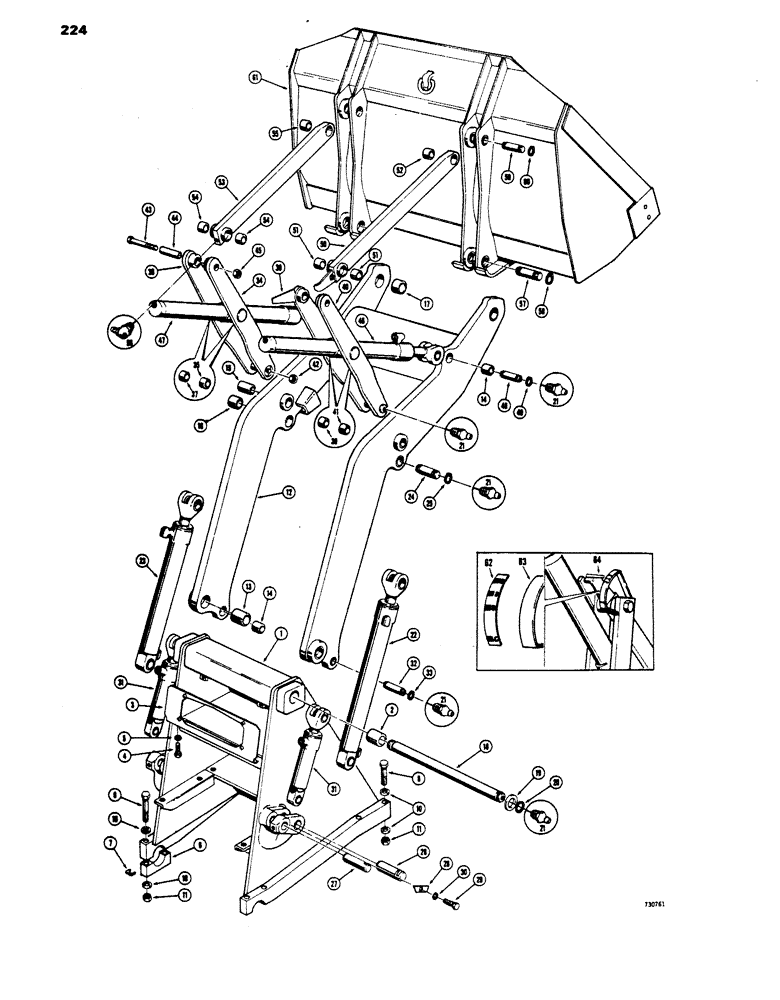 Схема запчастей Case 450 - (224) - LOADER (05) - UPPERSTRUCTURE CHASSIS