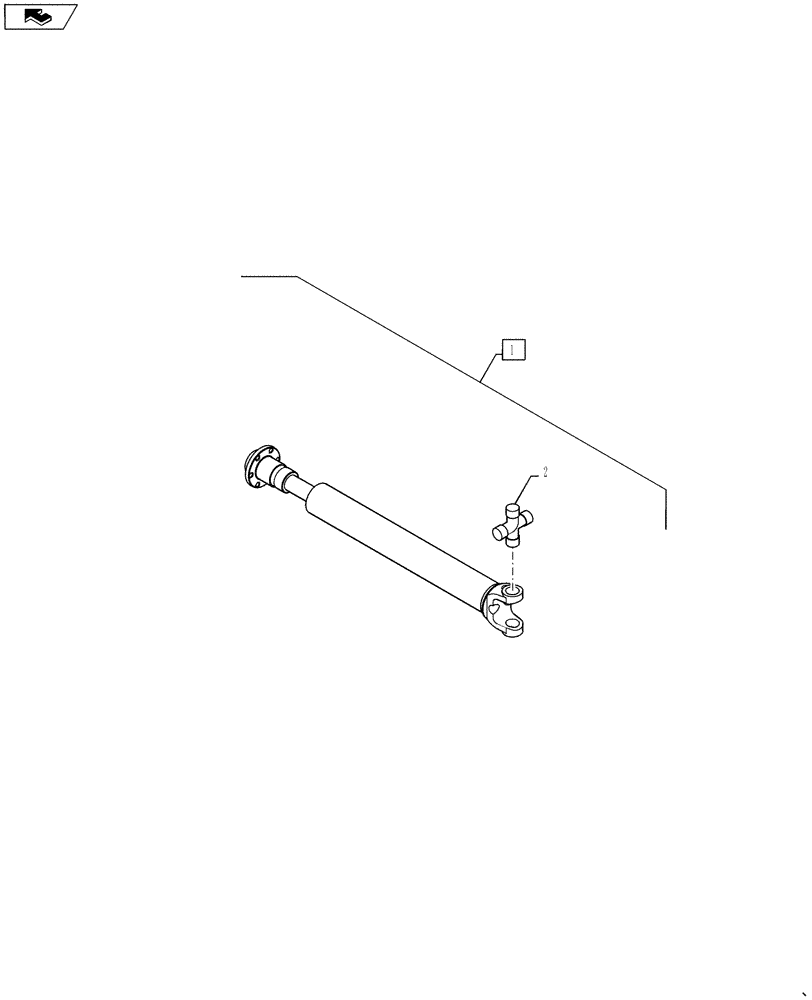 Схема запчастей Case 521F - (23.314.03) - DRIVE SHAFT, ENGINE (23) - FOUR WHEEL DRIVE SYSTEM