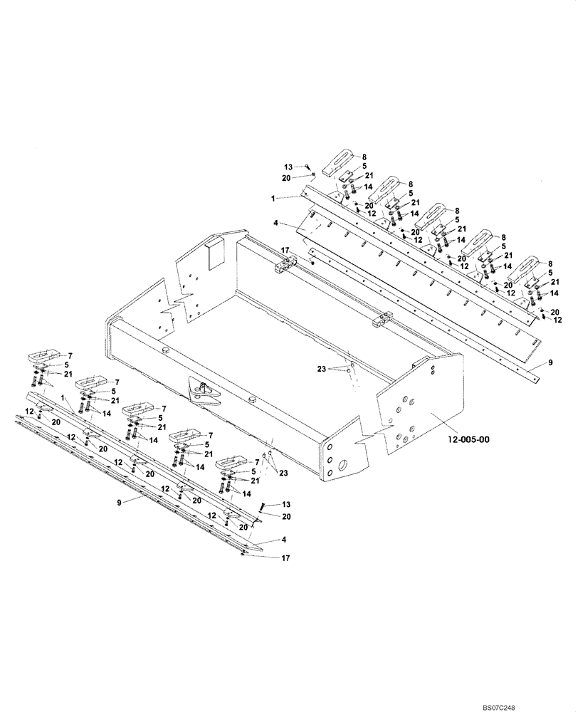 Схема запчастей Case SV216 - (39.100.25) - SCRAPER (GROUP 59) (ND119409) (39) - FRAMES AND BALLASTING