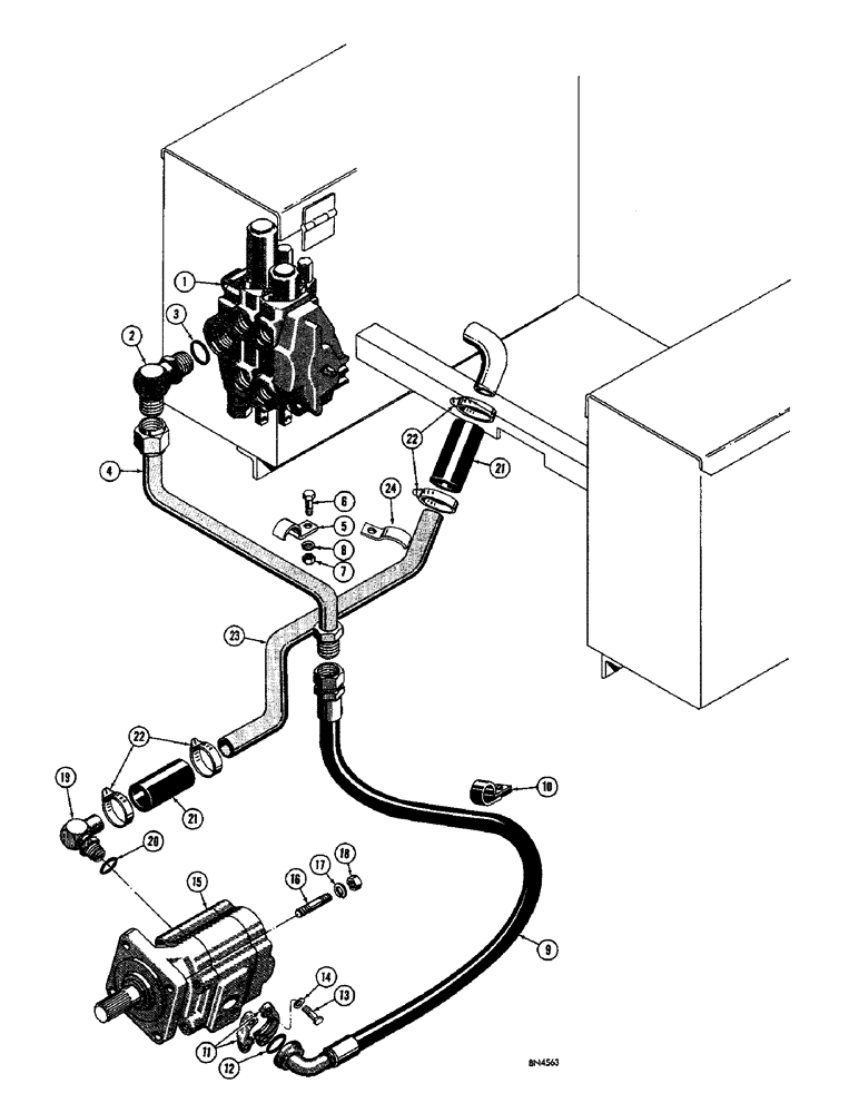 Схема запчастей Case 750 - (210) - LOADER AND DOZER PRIMARY HYDRAULICS (07) - HYDRAULIC SYSTEM