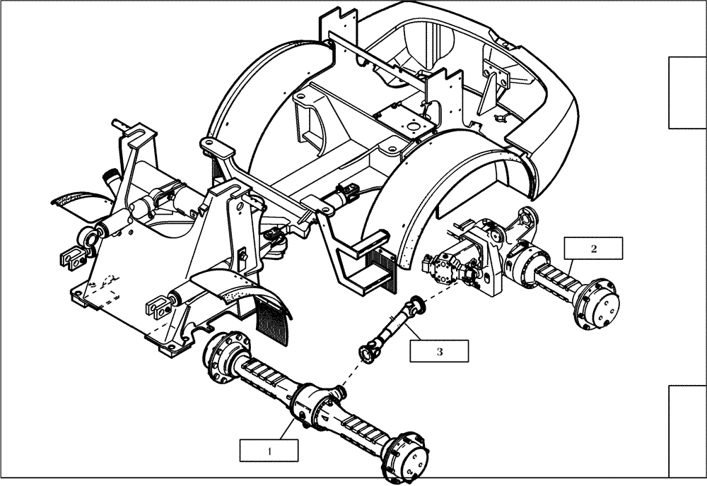 Схема запчастей Case 21D - (02.000[001]) - AXLES STANDARD (S/N 561101-UP) No Description