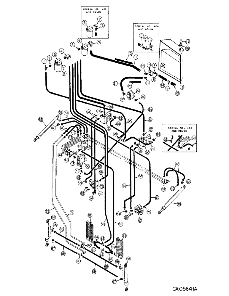 Схема запчастей Case 4130 - (10-01) - HYDRAULICS, HYD. & HYDROSTATIC SYSTEM (07) - HYDRAULICS