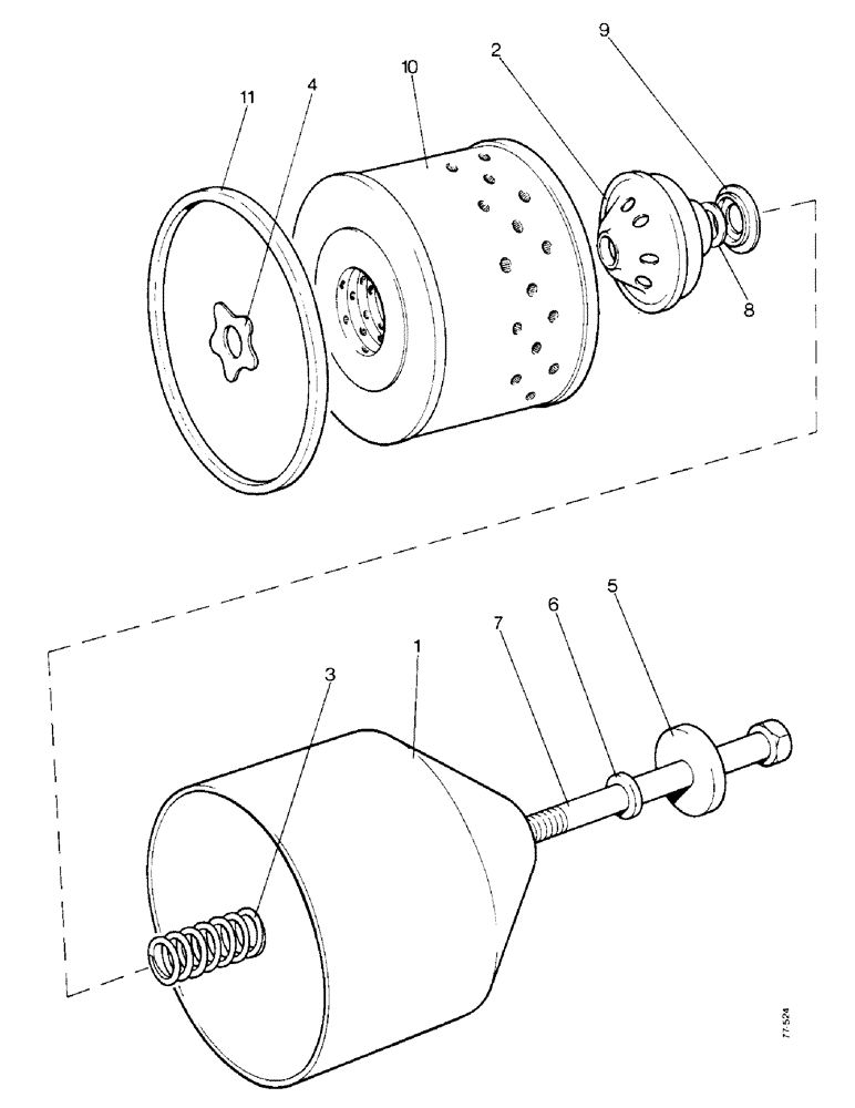 Схема запчастей Case 850 - (A09-1) - OIL FILTER (01) - ENGINE