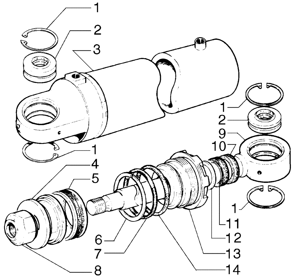 Схема запчастей Case 845B - (08-57[01]) - MOLDBOARD PITCH CYLINDER (08) - HYDRAULICS