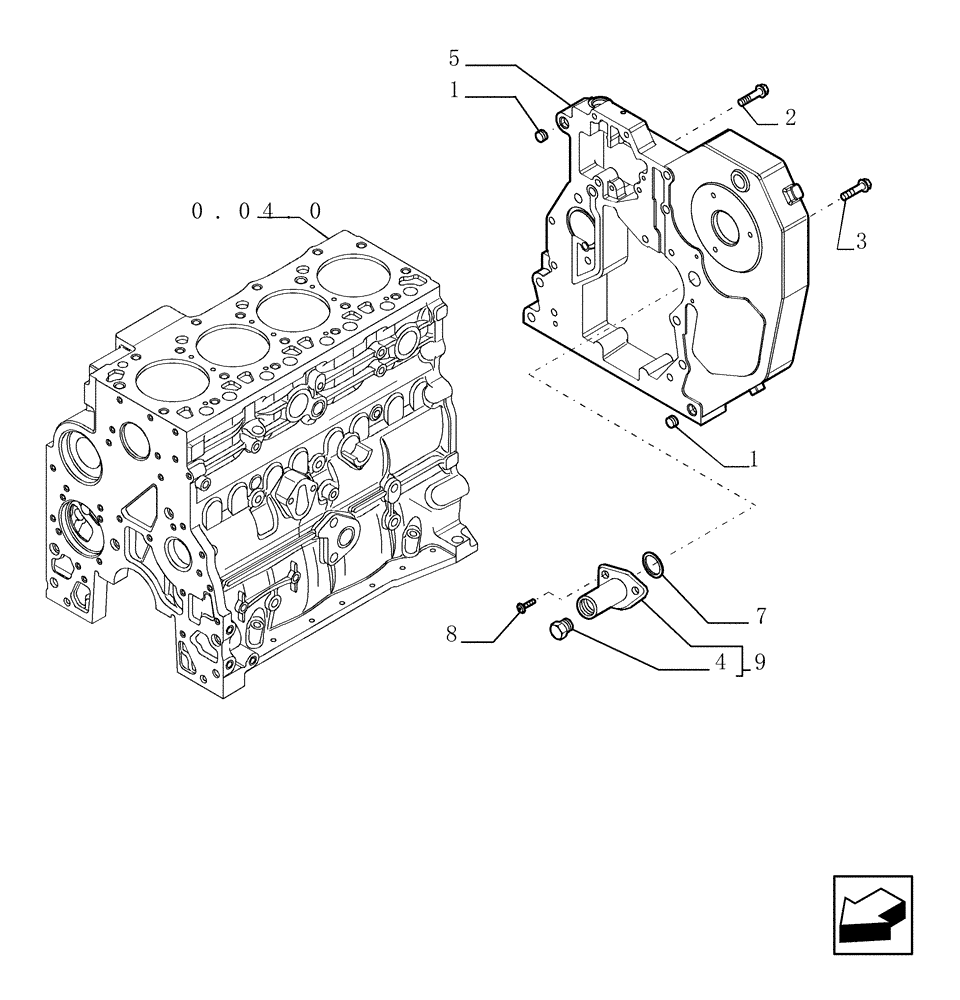 Схема запчастей Case TX1055 - (0.04.3[01]) - CRANKCASE COVERS (10) - ENGINE