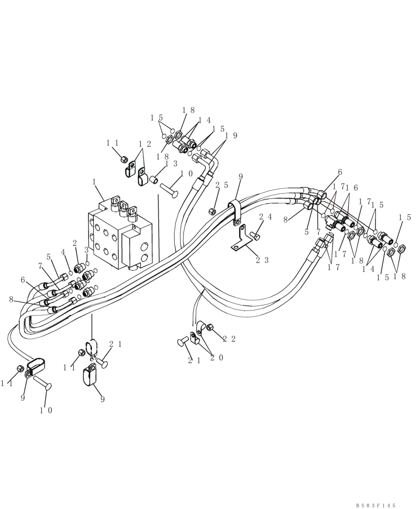 Схема запчастей Case 650K - (08-06) - HYDRAULICS - TILT AND ANGLE CIRCUITS (08) - HYDRAULICS