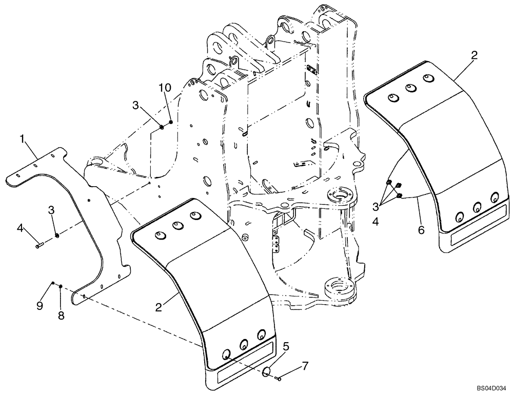 Схема запчастей Case 721D - (09-20A) - FENDERS, FRONT - WIDE (09) - CHASSIS