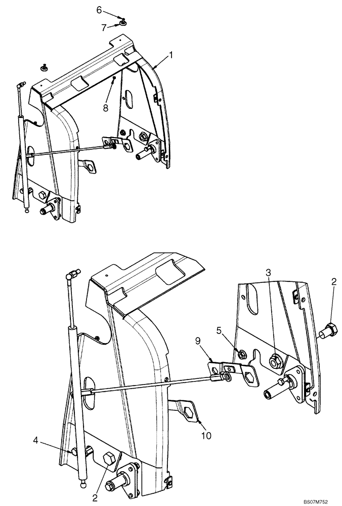 Схема запчастей Case 590SM - (09-37) - RADIATOR WRAPPER (09) - CHASSIS/ATTACHMENTS