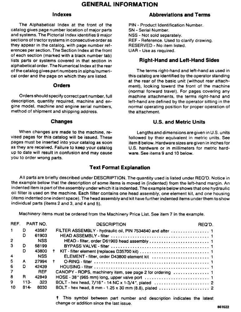 Схема запчастей Case DH4B - (1-2) - GENERAL INFORMATION (00) - PICTORIAL INDEX