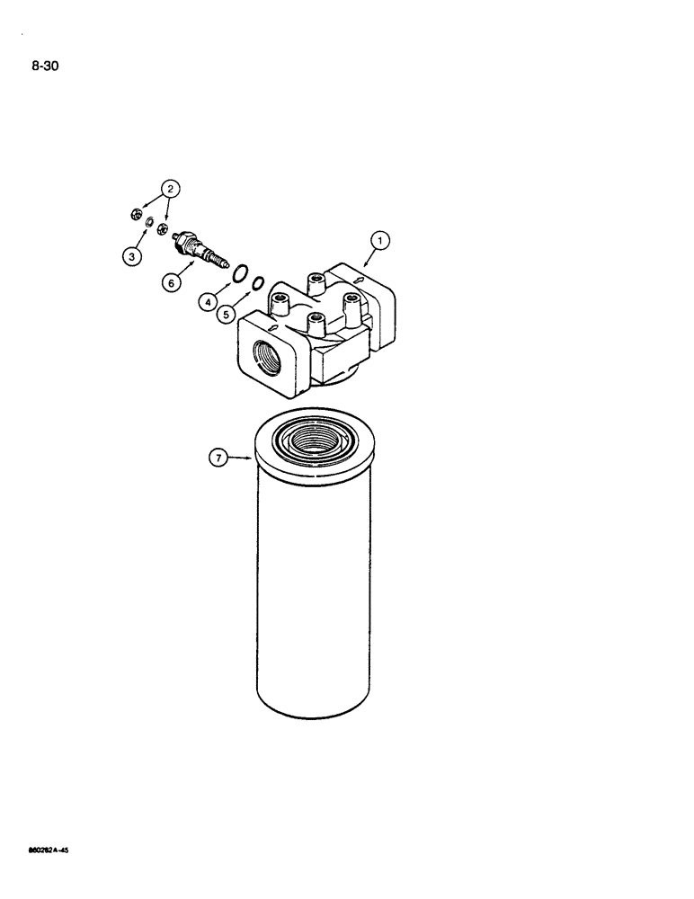 Схема запчастей Case W14B - (8-30) - HYDRAULIC OIL FILTER - A167610 (08) - HYDRAULICS