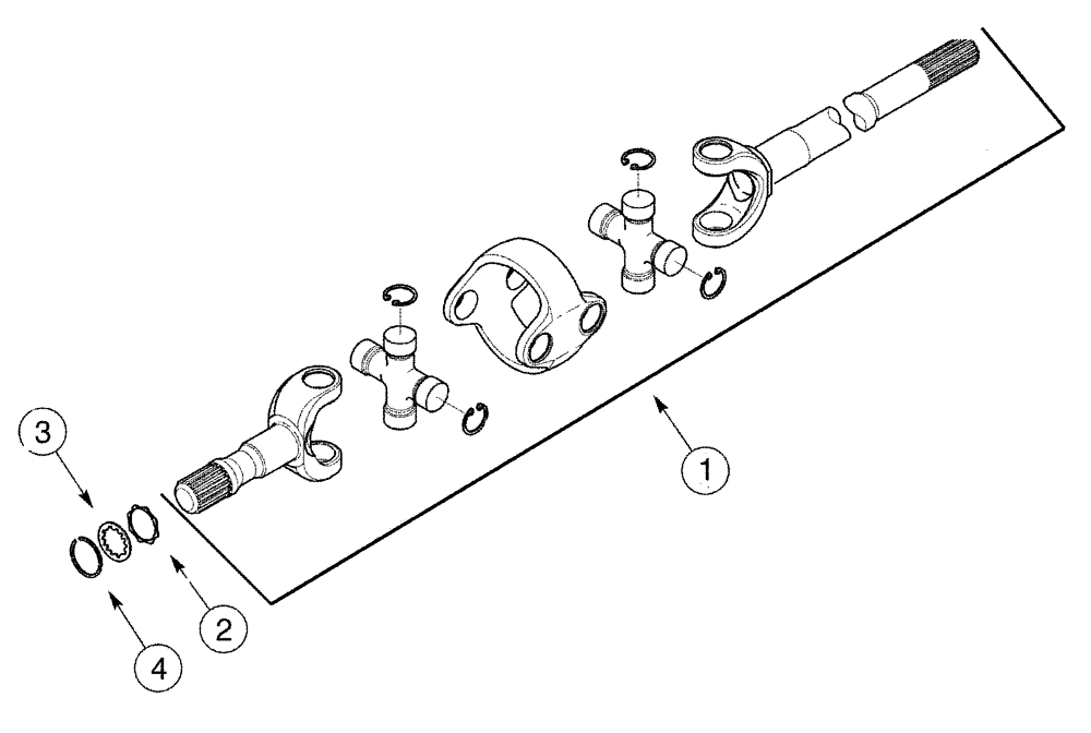 Схема запчастей Case 960 - (06-23) - AXLE, FRONT SHAFTS, AXLE (06) - POWER TRAIN