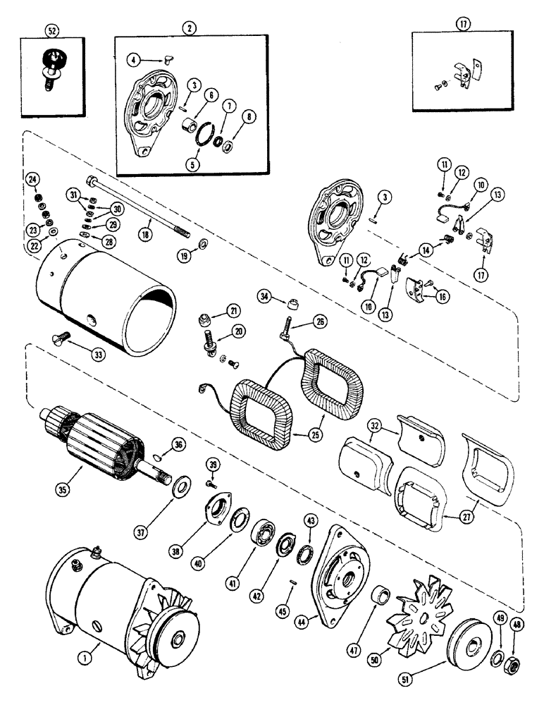 Схема запчастей Case W5 - (061A) - R4439 GENERATOR (04) - ELECTRICAL SYSTEMS