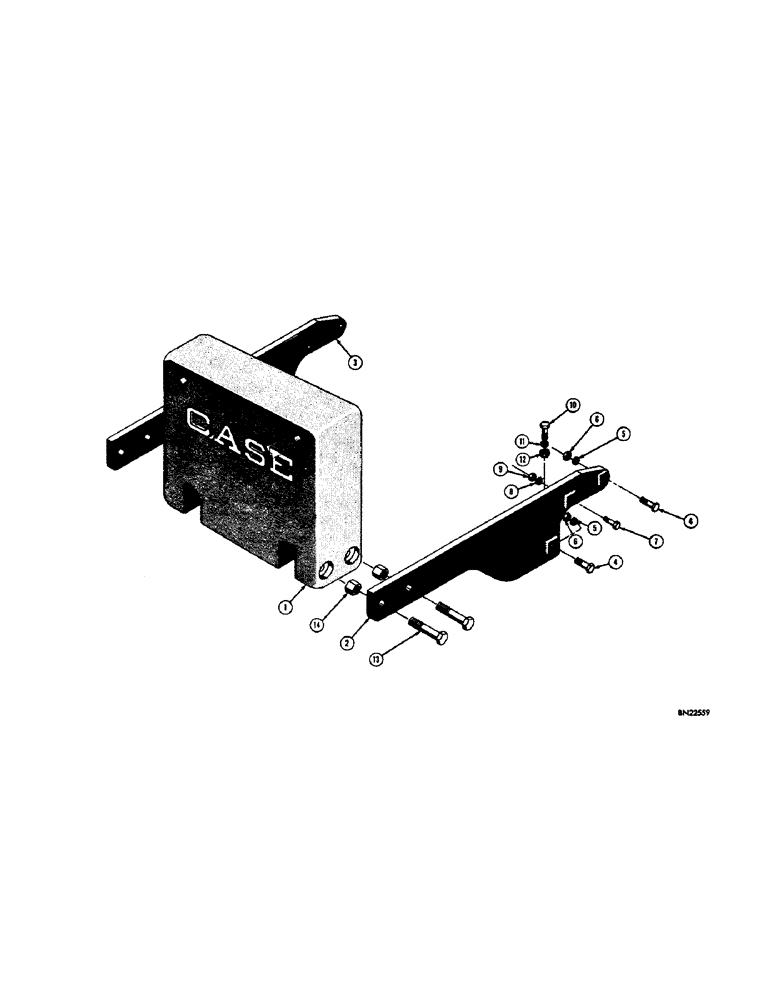 Схема запчастей Case 310F - (178) - REAR COUNTERWEIGHT (1400 LB.) (05) - UPPERSTRUCTURE CHASSIS