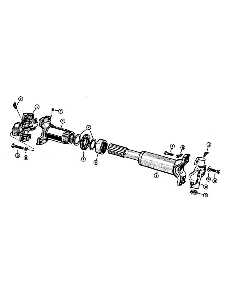 Схема запчастей Case W10E - (216) - A19079 REAR AXLE DRIVE SHAFT, A19078 FRONT AXLE DRIVE SHAFT, (06) - POWER TRAIN