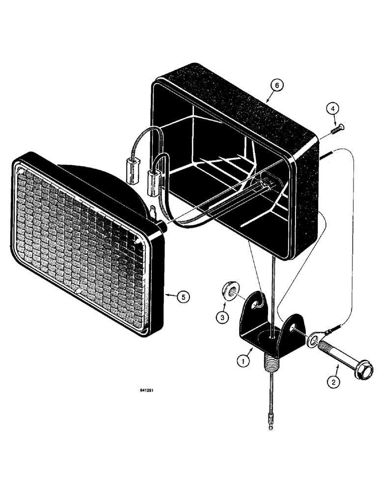 Схема запчастей Case W14 - (194) - LAMPS - FRONT AND REAR, USED ON PIN 9154965 AND AFTER, FRONT LAMP (04) - ELECTRICAL SYSTEMS