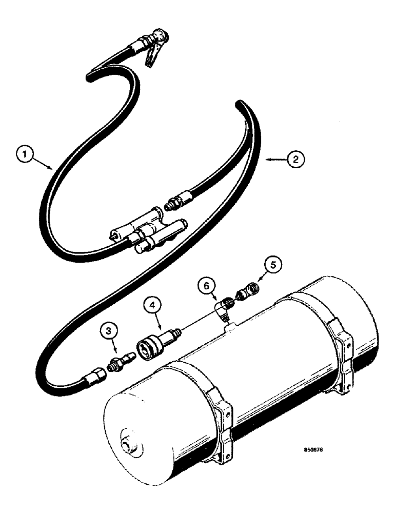 Схема запчастей Case W14 - (366) - BRAKE SYSTEM, TIRE INFLATION KIT (WITH GAUGE AND HOSE - ITEM (07) - BRAKES