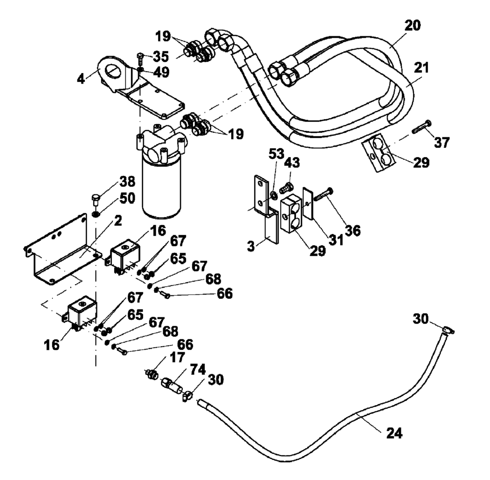 Схема запчастей Case DV213 - (10.012.01[01]) - ENGINE MOUNTING AND ATTACHING (GROUP 105A-ND135189) (10) - ENGINE