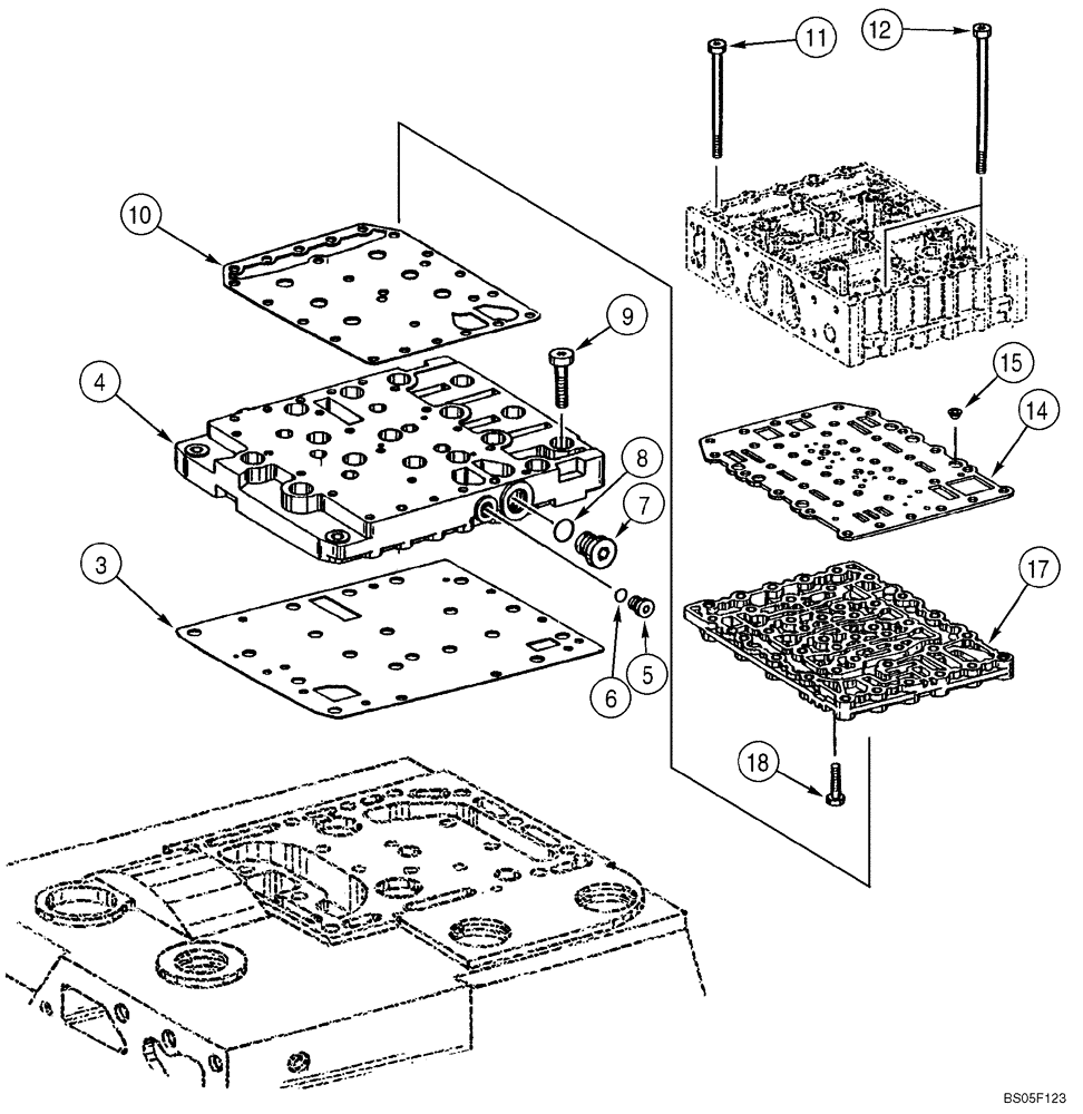 Схема запчастей Case 921C - (06-19) - TRANSMISSION - VALVE PLATES (06) - POWER TRAIN