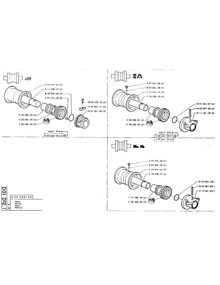 Схема запчастей Case RC200L - (041) - ROLLER 