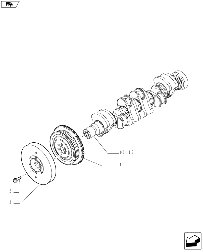 Схема запчастей Case 921F - (10.110.01) - PULLEY - CRANKSHAFT (10) - ENGINE