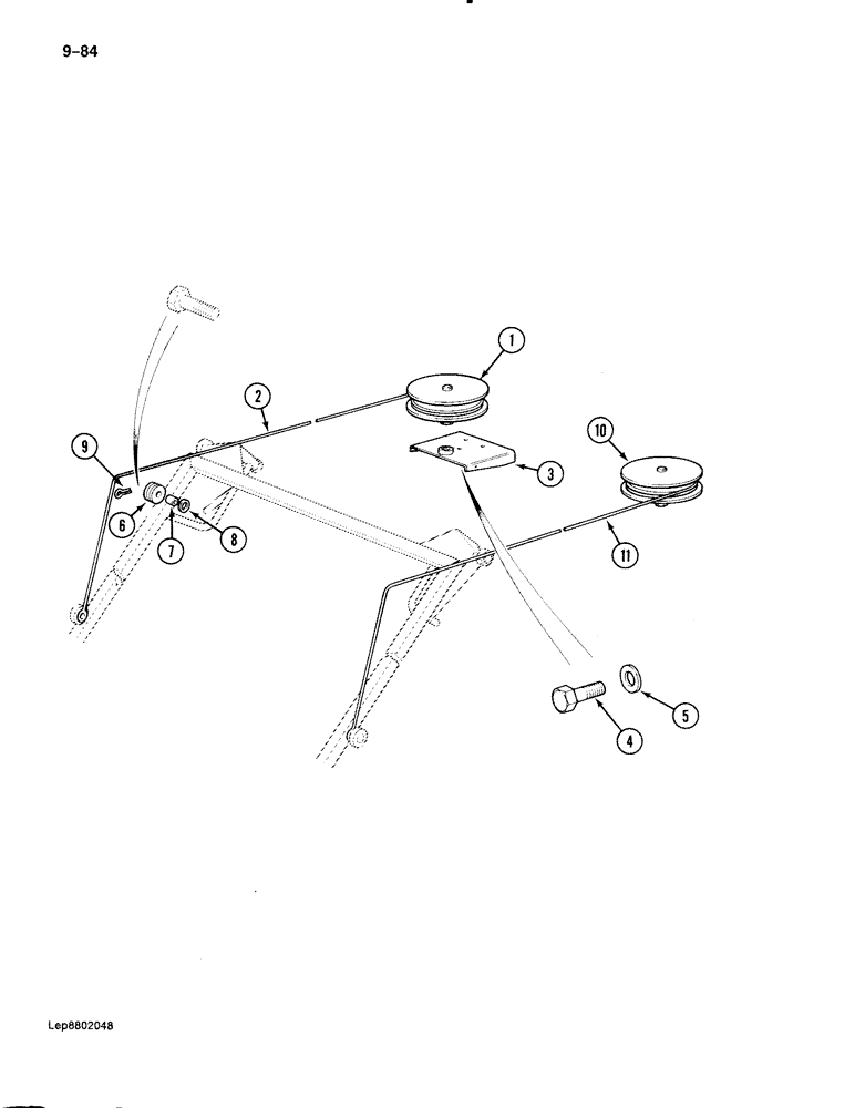 Схема запчастей Case 888 - (9-084) - WINDSHIELD OPENING PARTS (09) - CHASSIS