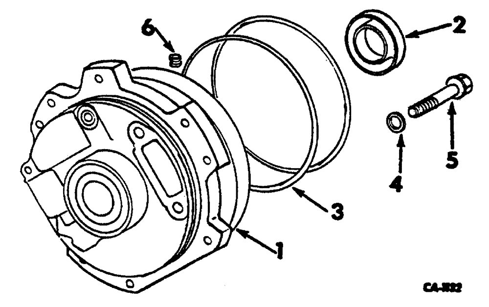 Схема запчастей Case 3400 - (019) - HYDROSTATIC CHARGE PUMP (35) - HYDRAULIC SYSTEMS