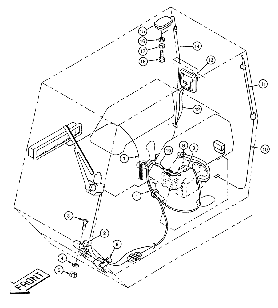 Схема запчастей Case 9040 - (4-22) - CAB HARNESS, DOME LAMP AND SPEAKER (04) - ELECTRICAL SYSTEMS