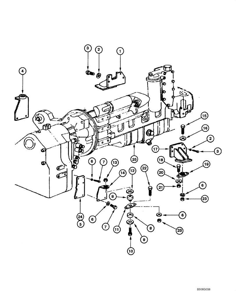 Схема запчастей Case 865 - (02.01[00]) - ENGINE - MOUNTING (02) - ENGINE