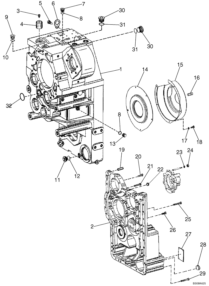 Схема запчастей Case 921E - (06-04) - TRANSMISSION - HOUSING (06) - POWER TRAIN