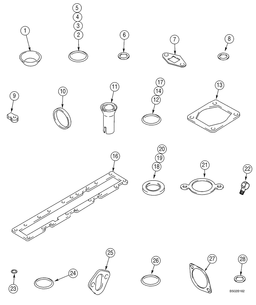 Схема запчастей Case 821C - (02-25) - GASKET KIT (02) - ENGINE