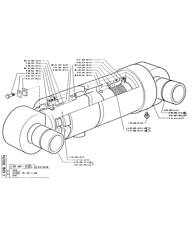 Схема запчастей Case LC80M - (181) - CYLINDER 