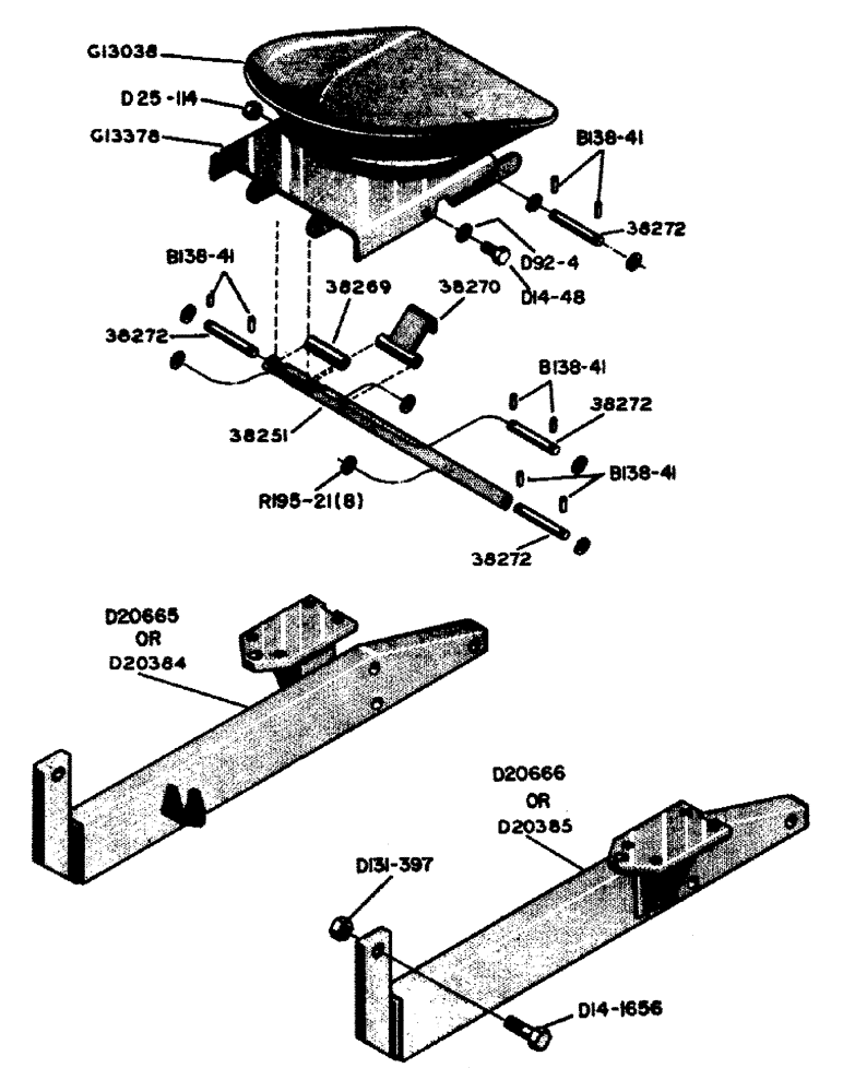 Схема запчастей Case 310B - (04) - TRACTOR MODIFICATION PARTS 