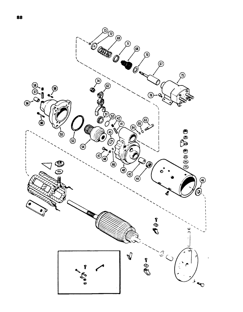 Схема запчастей Case 850B - (088) - R40563 STARTER (06) - ELECTRICAL SYSTEMS