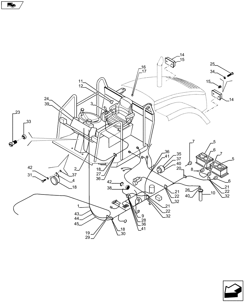 Схема запчастей Case SV211 - (55.101.AC[01]) - ELECTRICAL CIRCUIT (55) - ELECTRICAL SYSTEMS