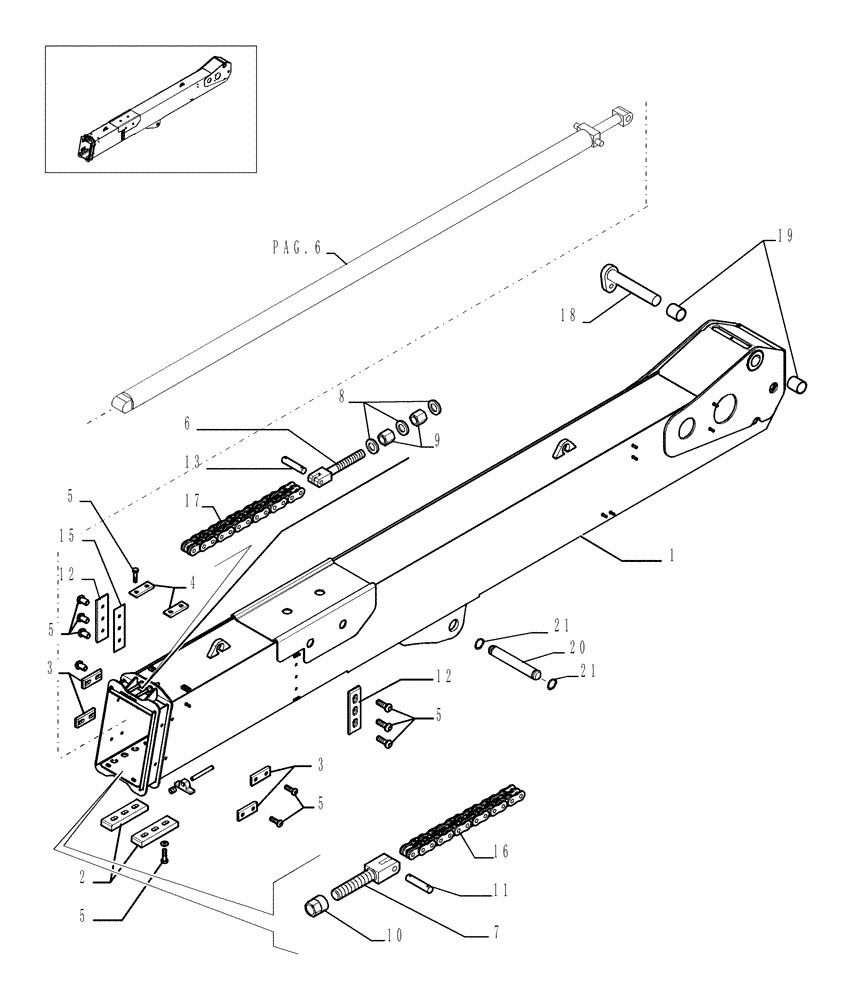 Схема запчастей Case TX842 - (9.80092A[01]) - TELESCOPIC ARM FOR 4 FUNCTIONS (42 FEET) - OPTIONAL CODE 749027351 (83) - TELESCOPIC SINGLE ARM