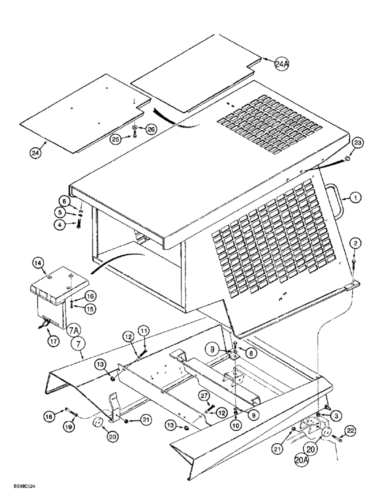 Схема запчастей Case 1838 - (9-28) - ROPS (09) - CHASSIS/ATTACHMENTS