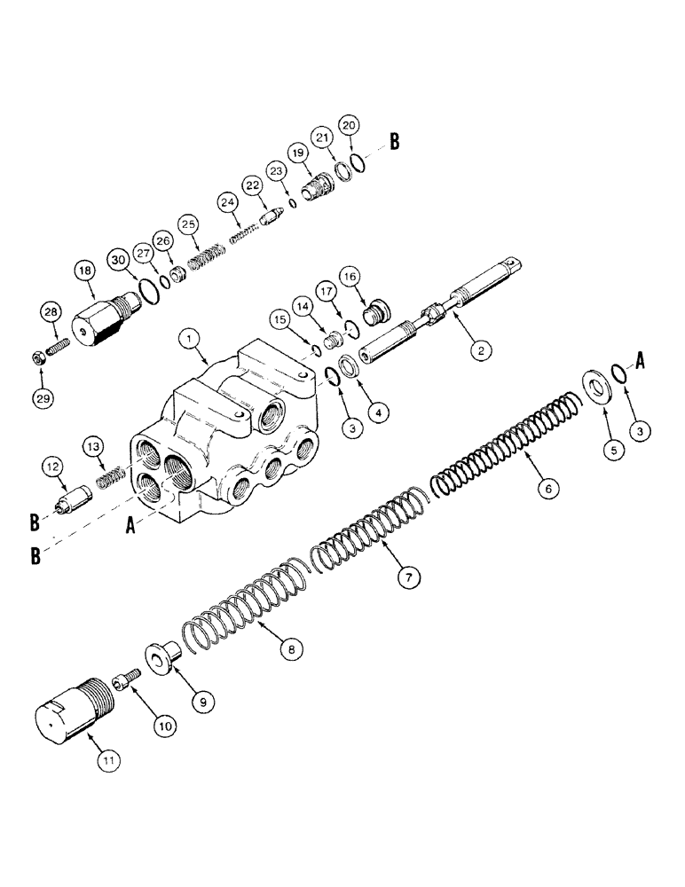 Схема запчастей Case 580SK - (8-338) - BACKHOE SWING SEQUENCE VALVE (08) - HYDRAULICS