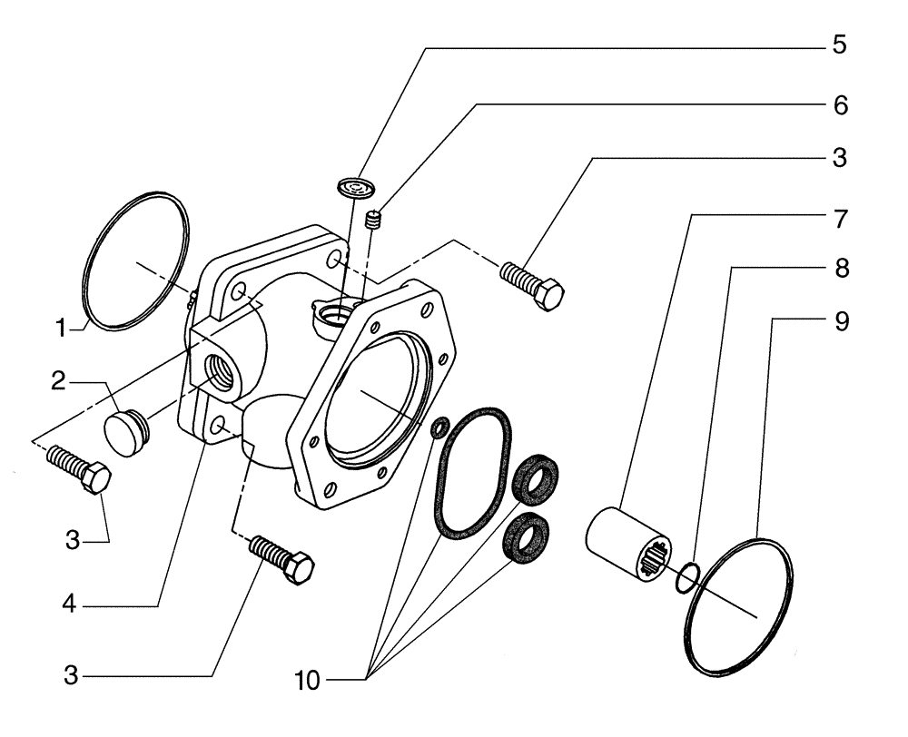 Схема запчастей Case 885B - (06-03[15]) - TRANSMISSION, PUMP (06) - POWER TRAIN